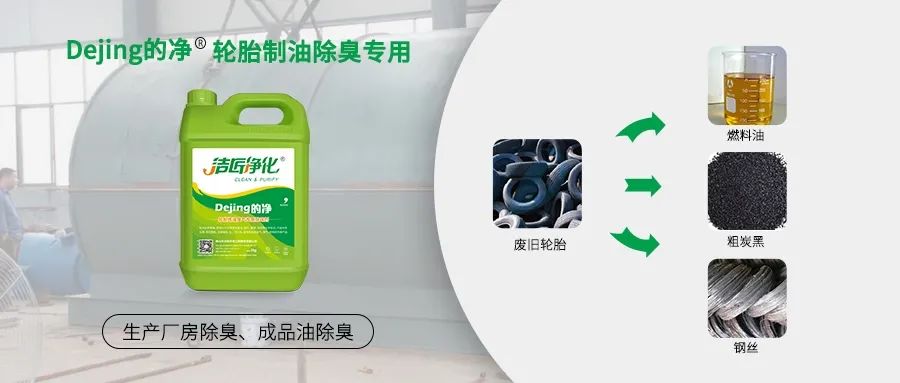廢舊輪胎煉油廢氣污染，車間惡臭問題可利用潔匠凈化除臭劑解決.jpg